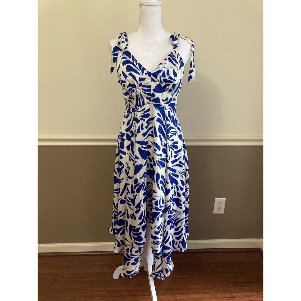 NEW Alexis by Target SMALL Midi Dress Botanical Tie Strap